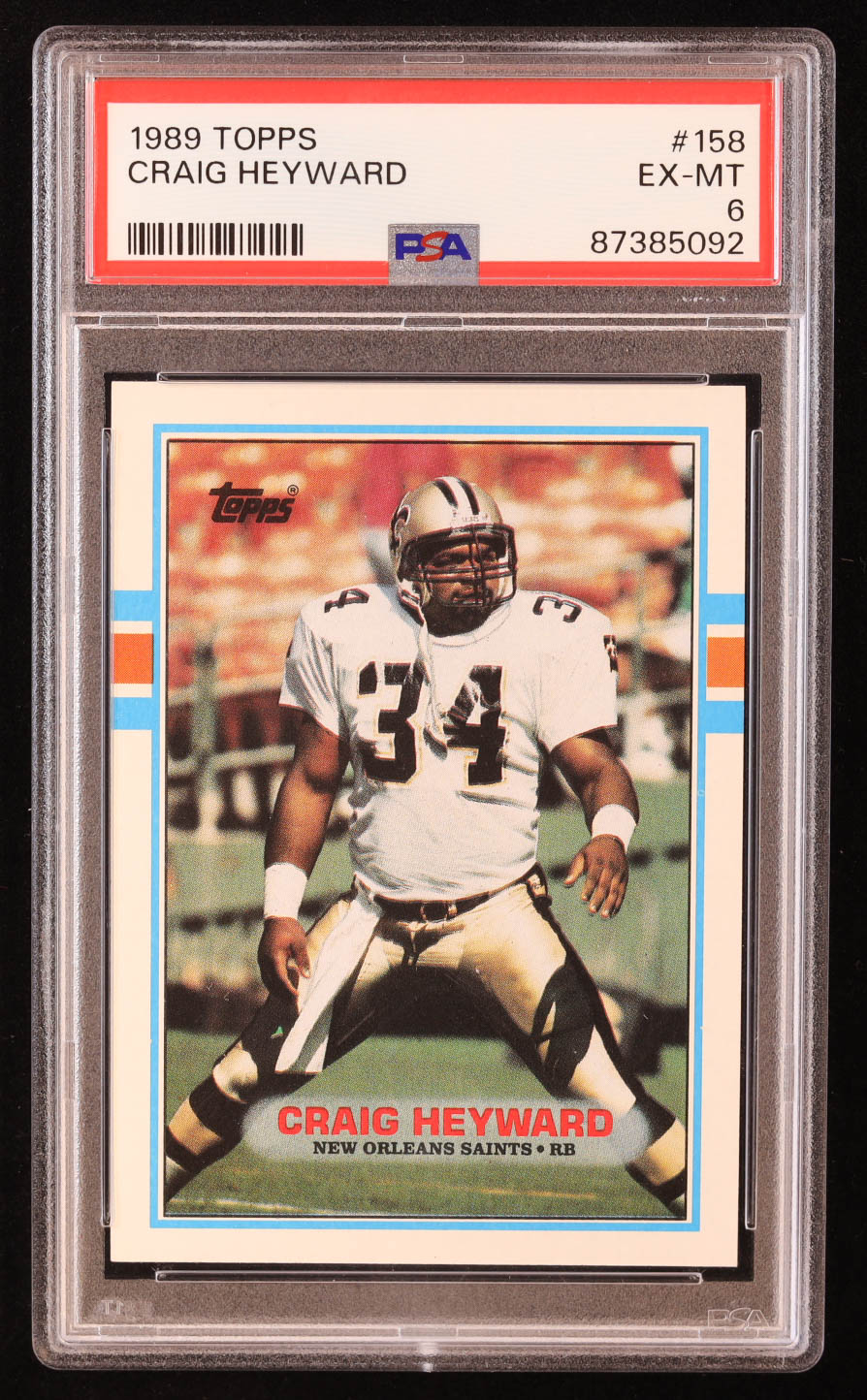 Craig Heyward 1989 Topps #158 RC (PSA 6) at PristineAuction.com Craig Heyward 1989 Topps #158 RC (PSA 6) at PristineAuction.com