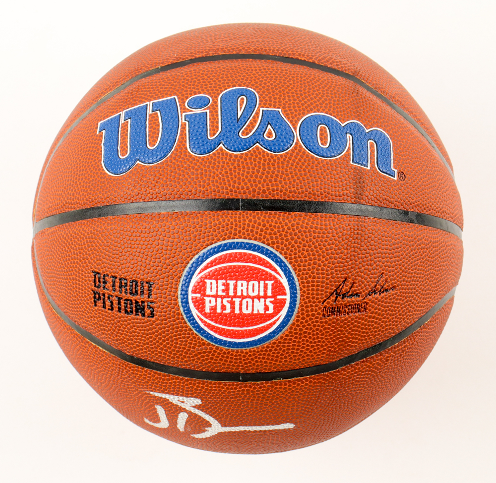 Joe Dumars Signed Pistons Logo NBA Basketball (Beckett) at PristineAuction.com Joe Dumars Signed Pistons Logo NBA Basketball (Beckett) at PristineAuction.com