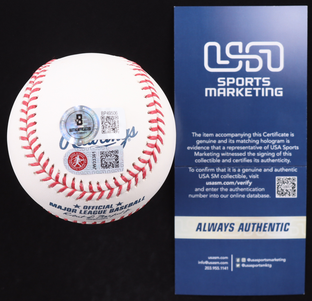 Jesse Winker Signed OML Baseball Inscribed "Winker's Pizza" (Winker & Beckett) at PristineAuction.com Jesse Winker Signed OML Baseball Inscribed "Winker's Pizza" (Winker & Beckett) at PristineAuction.com