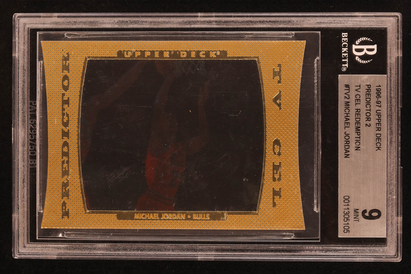 Michael Jordan 1996-97 Upper Deck Predictor TV Cel Redemption 2 #TV2 (BGS 9) at PristineAuction.com Michael Jordan 1996-97 Upper Deck Predictor TV Cel Redemption 2 #TV2 (BGS 9) at PristineAuction.com