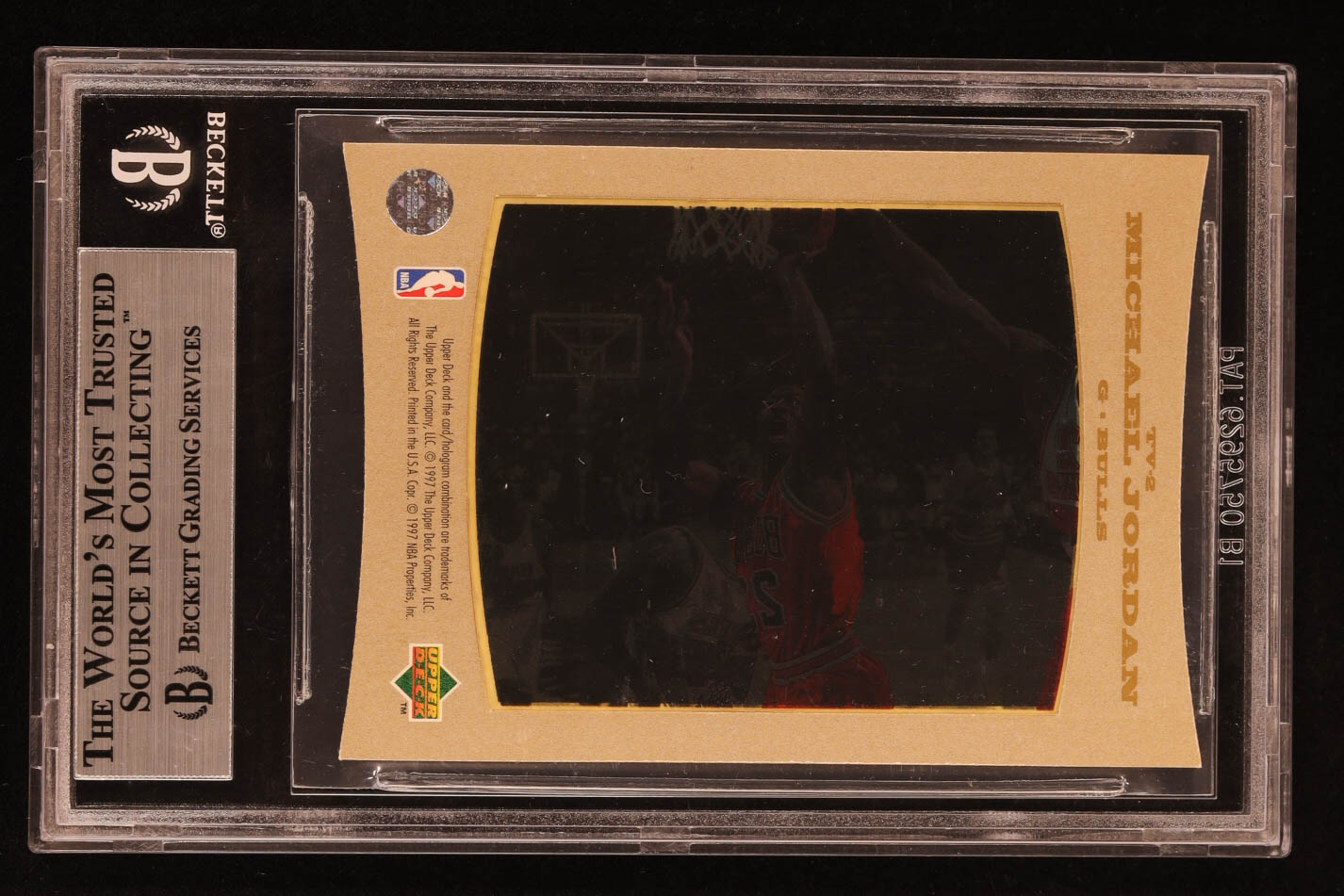 Michael Jordan 1996-97 Upper Deck Predictor TV Cel Redemption 2 #TV2 (BGS 9) at PristineAuction.com Michael Jordan 1996-97 Upper Deck Predictor TV Cel Redemption 2 #TV2 (BGS 9) at PristineAuction.com