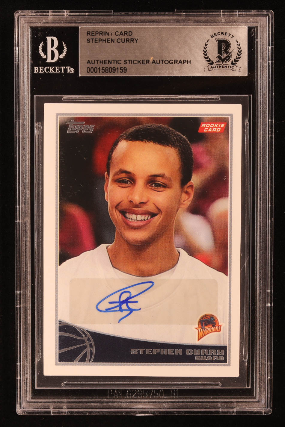 Stephen Curry Signed Sticker On 2009-10 Topps #321 RC Reprint (BGS) at PristineAuction.com Stephen Curry Signed Sticker On 2009-10 Topps #321 RC Reprint (BGS) at PristineAuction.com