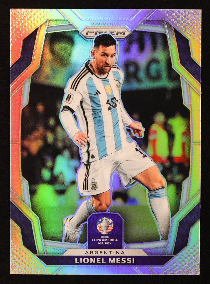 Lionel Messi 2024 Panini Prizm Copa America Prizms Silver #1 at PristineAuction.com Lionel Messi 2024 Panini Prizm Copa America Prizms Silver #1 at PristineAuction.com