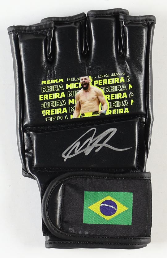Michel Pereira Signed MMA Custom Brazil Glove (PA) at PristineAuction.com Michel Pereira Signed MMA Custom Brazil Glove (PA) at PristineAuction.com