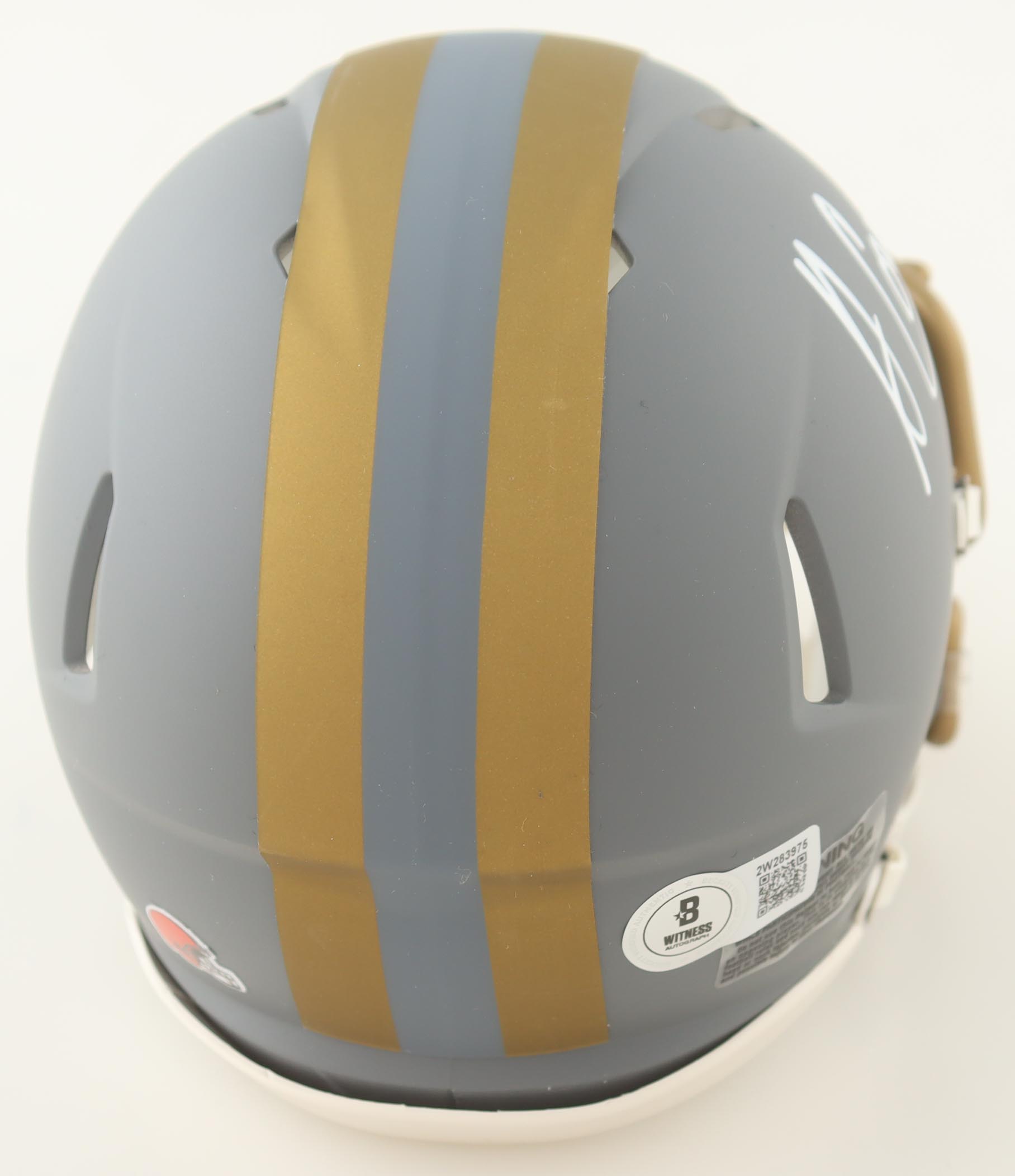 Amari Cooper Signed Browns Slate Alternate Speed Mini Helmet (Beckett) at PristineAuction.com Amari Cooper Signed Browns Slate Alternate Speed Mini Helmet (Beckett) at PristineAuction.com