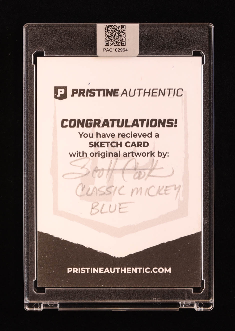 Mickey Mouse | Disney | Original Art Sketch Card by Scott Cook (1/1 Original Art) at PristineAuction.com Mickey Mouse | Disney | Original Art Sketch Card by Scott Cook (1/1 Original Art) at PristineAuction.com