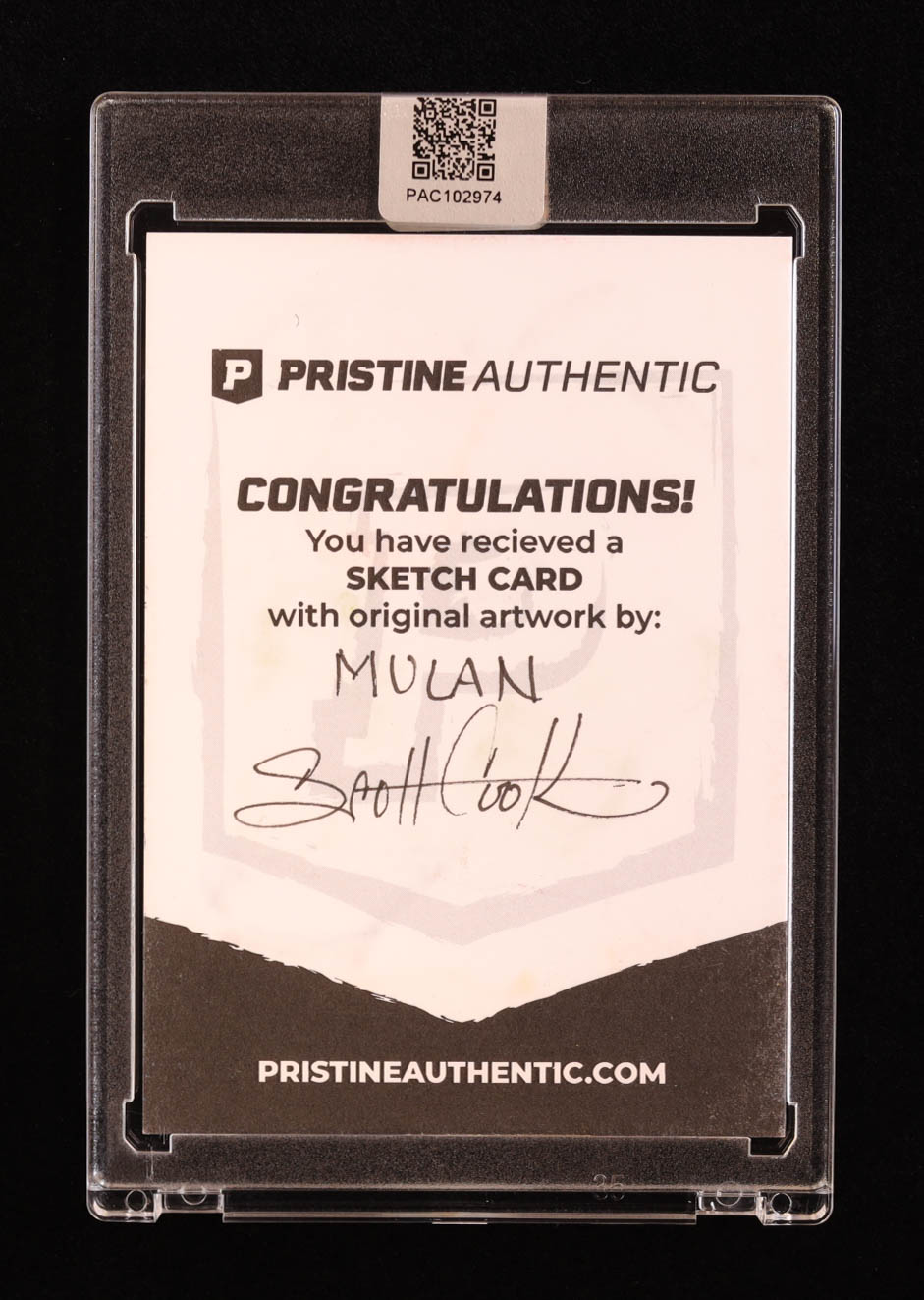 Mulan | Disney | Original Art Sketch Card by Scott Cook (1/1 Original Art) at PristineAuction.com Mulan | Disney | Original Art Sketch Card by Scott Cook (1/1 Original Art) at PristineAuction.com