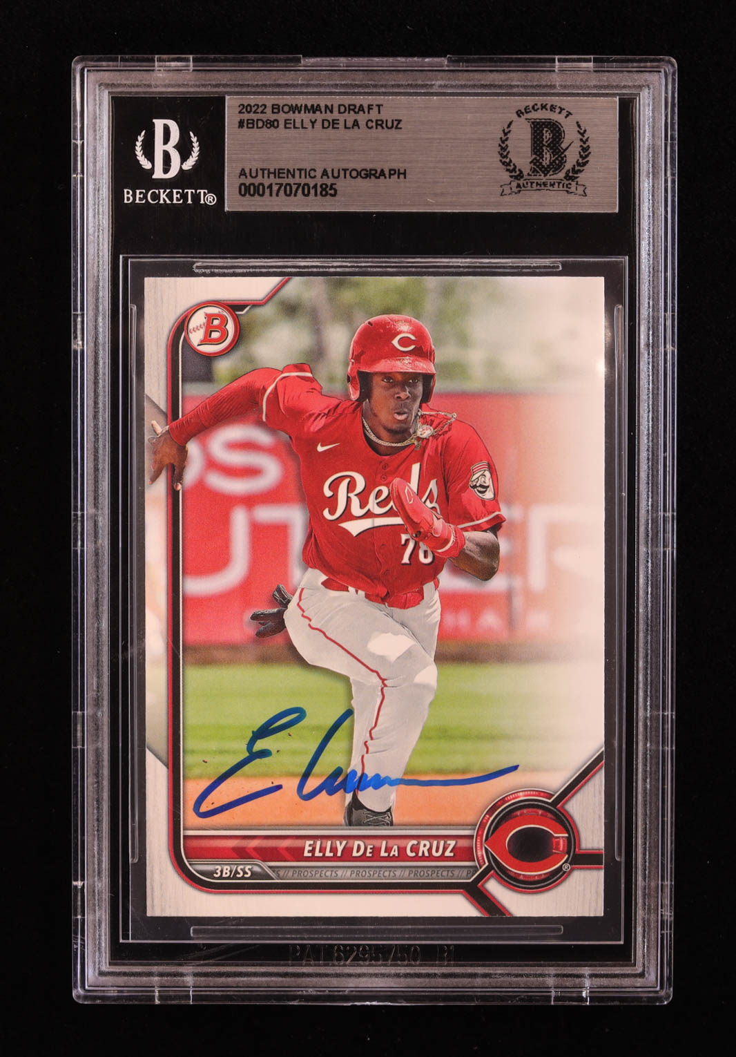 Elly De La Cruz Signed 2022 Bowman Draft #BD80 RC (BGS) at PristineAuction.com Elly De La Cruz Signed 2022 Bowman Draft #BD80 RC (BGS) at PristineAuction.com