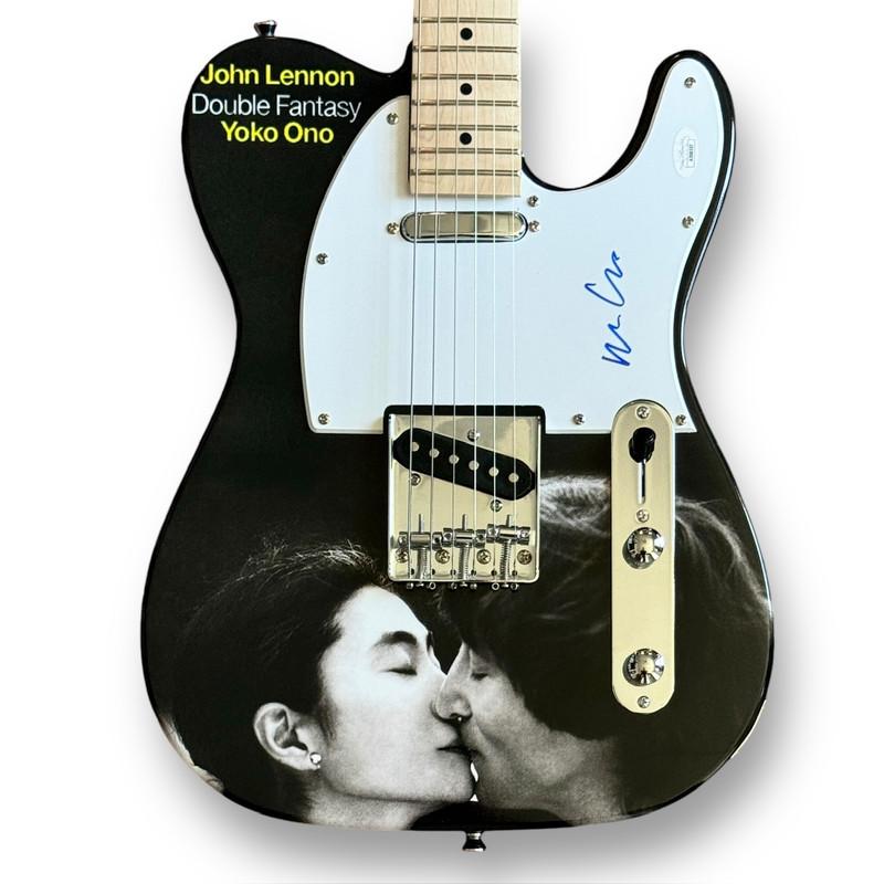 Yoko Ono Signed "John Lennon: Double Fantasy" Custom Telecaster Style Guitar (JSA) at PristineAuction.com Yoko Ono Signed "John Lennon: Double Fantasy" Custom Telecaster Style Guitar (JSA) at PristineAuction.com