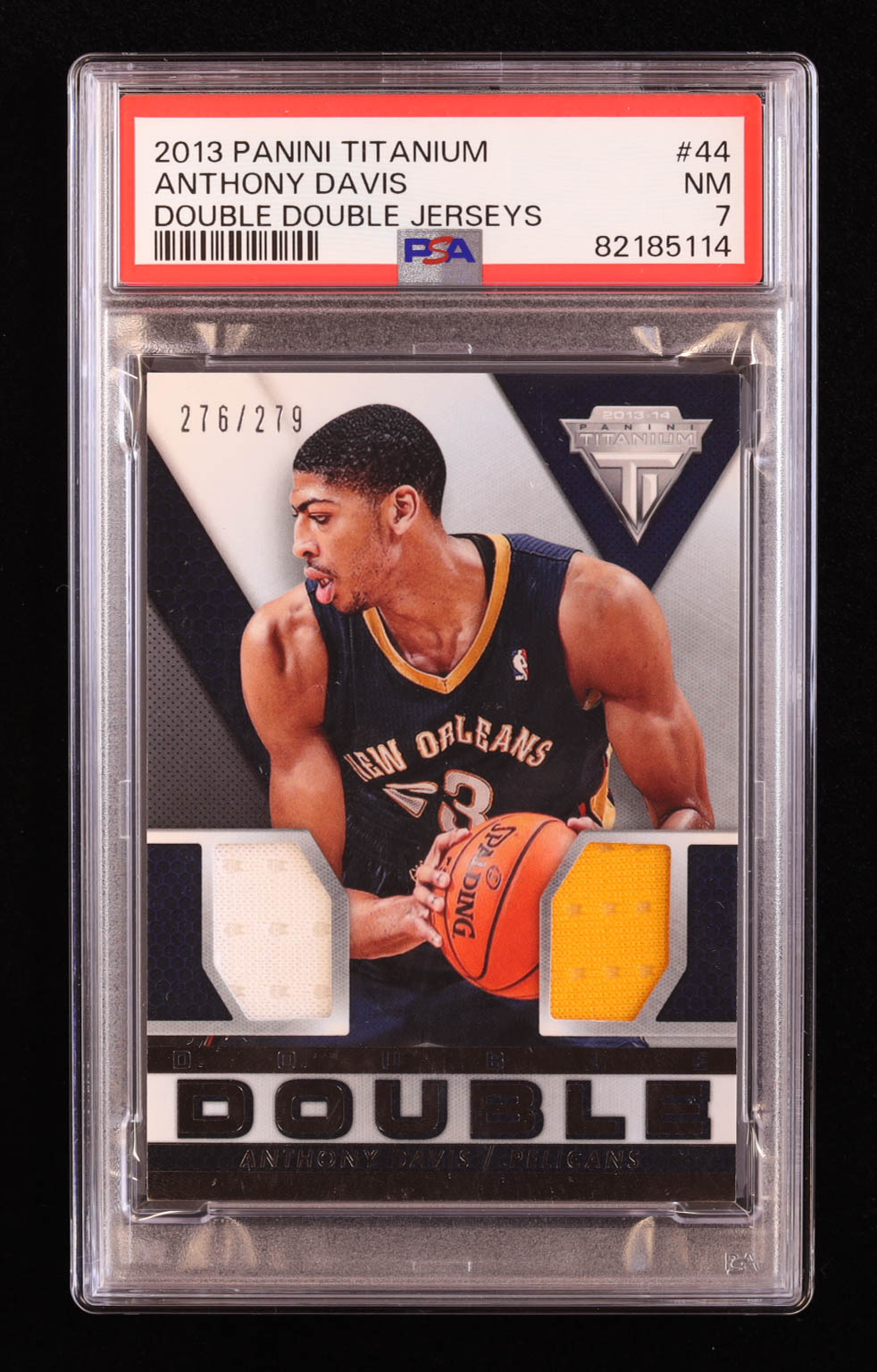 Anthony Davis 2013-14 Panini Titanium Double Double Jerseys #44 #276/279 (PSA 7) at PristineAuction.com Anthony Davis 2013-14 Panini Titanium Double Double Jerseys #44 #276/279 (PSA 7) at PristineAuction.com