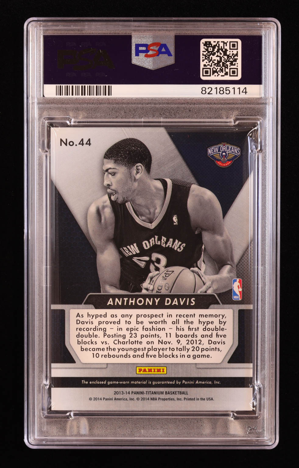 Anthony Davis 2013-14 Panini Titanium Double Double Jerseys #44 #276/279 (PSA 7) at PristineAuction.com Anthony Davis 2013-14 Panini Titanium Double Double Jerseys #44 #276/279 (PSA 7) at PristineAuction.com