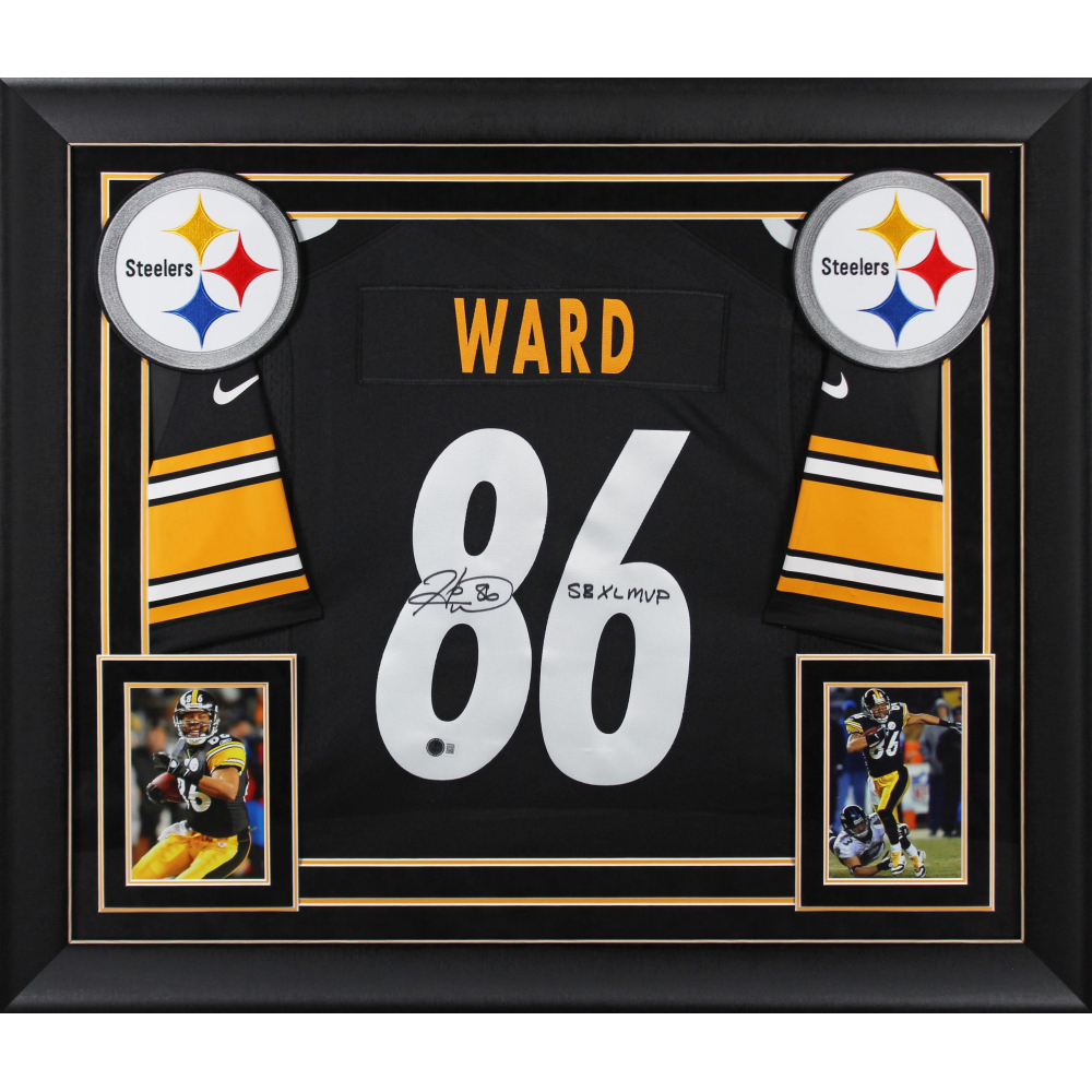 Hines Ward Signed Custom Framed Jersey Inscribed 