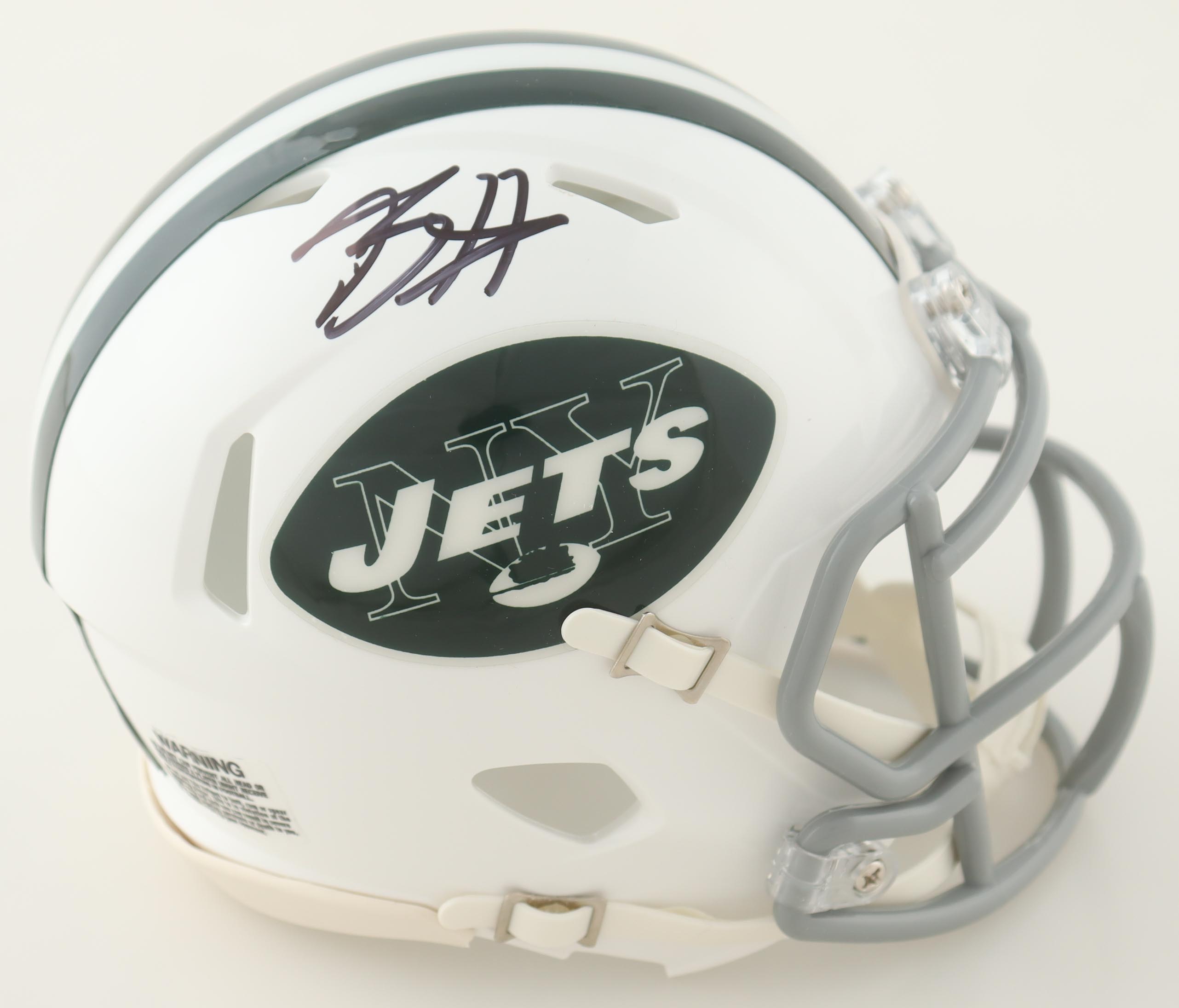 Breece Hall Signed Jets Speed Mini Helmet (JSA & PIA) at PristineAuction.com Breece Hall Signed Jets Speed Mini Helmet (JSA & PIA) at PristineAuction.com