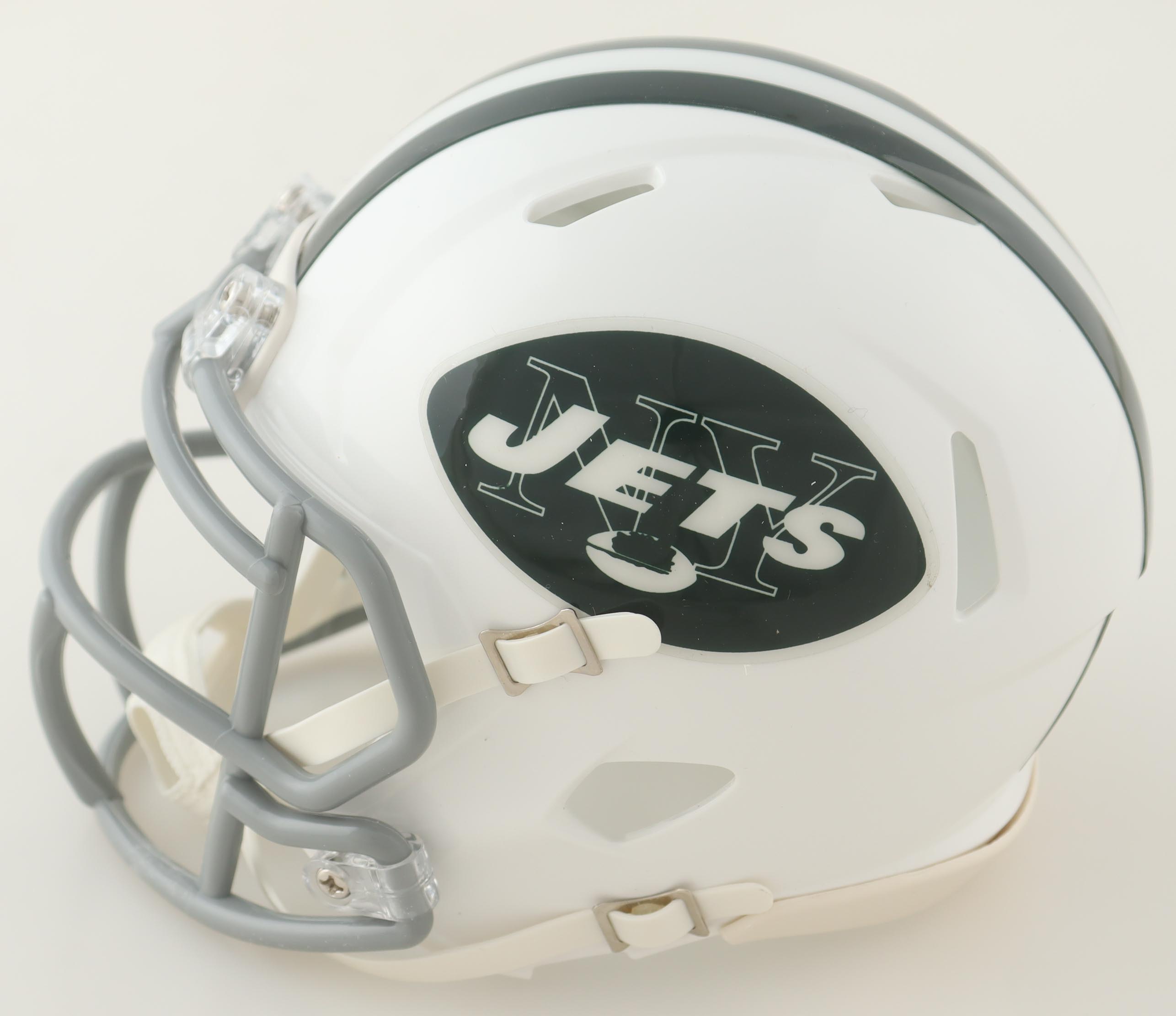 Breece Hall Signed Jets Speed Mini Helmet (JSA & PIA) at PristineAuction.com Breece Hall Signed Jets Speed Mini Helmet (JSA & PIA) at PristineAuction.com