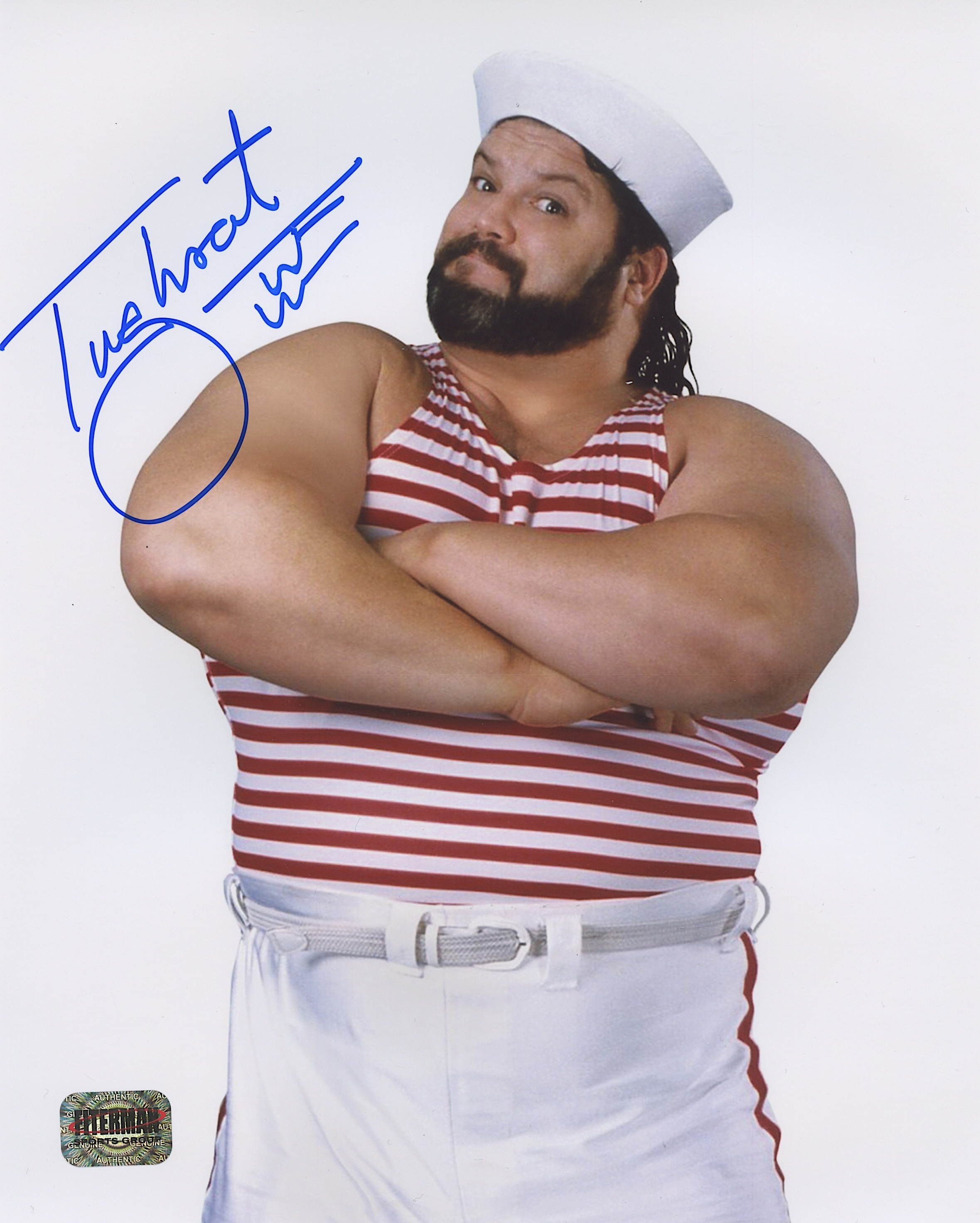 Tugboat | Fred Ottma Signed WWE 8x10 Photo (Fiterman Hologram) at PristineAuction.com Tugboat | Fred Ottma Signed WWE 8x10 Photo (Fiterman Hologram) at PristineAuction.com