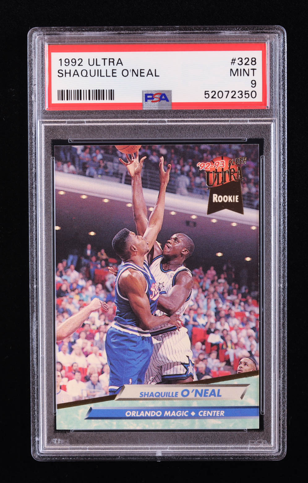Shaquille O'Neal 1992-93 Ultra #328 RC (PSA 9) at PristineAuction.com Shaquille O'Neal 1992-93 Ultra #328 RC (PSA 9) at PristineAuction.com