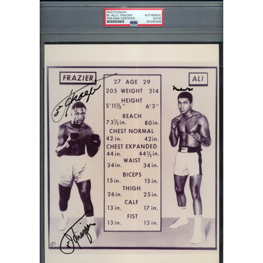 Muhammad Ali & Joe Frazier Signed 8x10 Photo (PSA (See Description ...