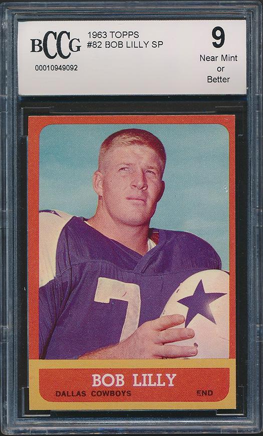 Bob Lilly 1963 Topps #82 SP RC (BCCG 9) at PristineAuction.com Bob Lilly 1963 Topps #82 SP RC (BCCG 9) at PristineAuction.com