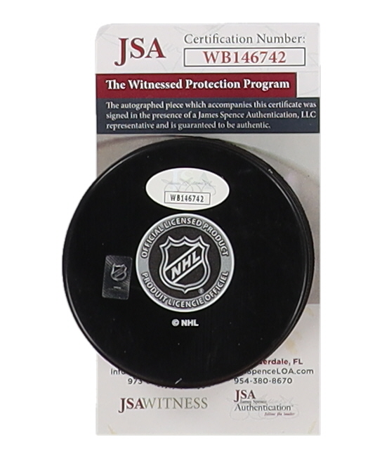 Chris Osgood Signed Red Wings Logo Hockey Puck Inscribed "3x SC Champ 97, 98, 08" (JSA) at PristineAuction.com Chris Osgood Signed Red Wings Logo Hockey Puck Inscribed "3x SC Champ 97, 98, 08" (JSA) at PristineAuction.com