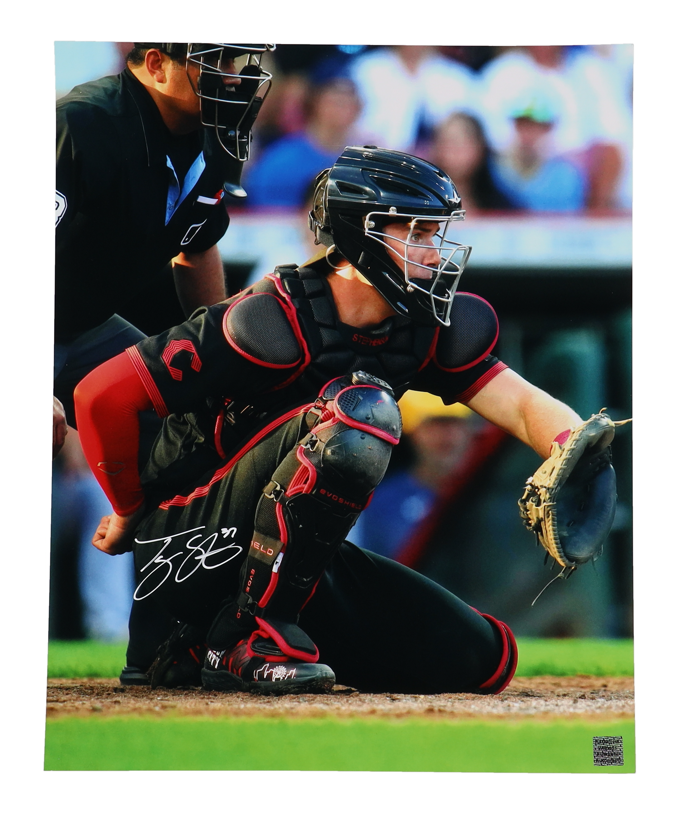 Tyler Stephenson Signed Reds 16x20 Photo (Playball Ink) at PristineAuction.com Tyler Stephenson Signed Reds 16x20 Photo (Playball Ink) at PristineAuction.com