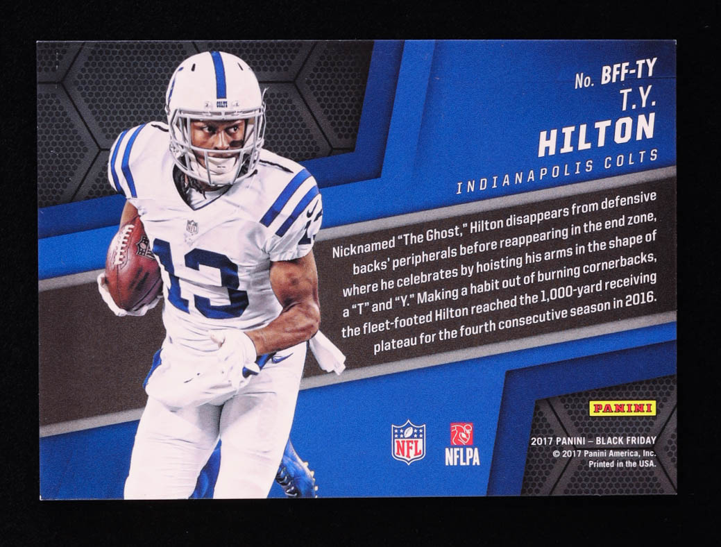 T.Y. Hilton 2017 Panini Black Friday Patches Hyperplaid #BFFTY #1/1 at PristineAuction.com T.Y. Hilton 2017 Panini Black Friday Patches Hyperplaid #BFFTY #1/1 at PristineAuction.com