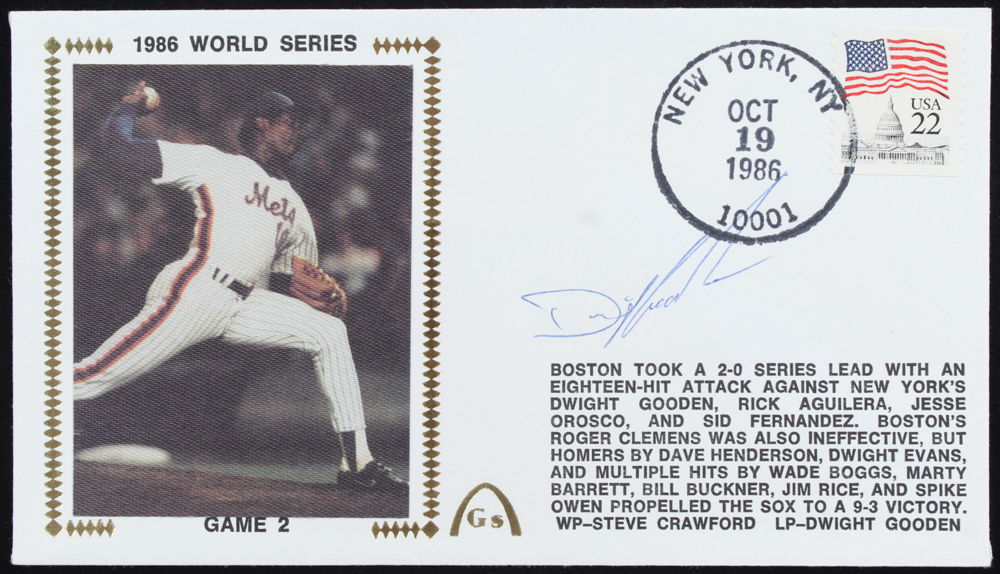 Dwight "Doc" Gooden Signed Mets 1986 World Series FDC Envelope (Beckett) at PristineAuction.com Dwight "Doc" Gooden Signed Mets 1986 World Series FDC Envelope (Beckett) at PristineAuction.com