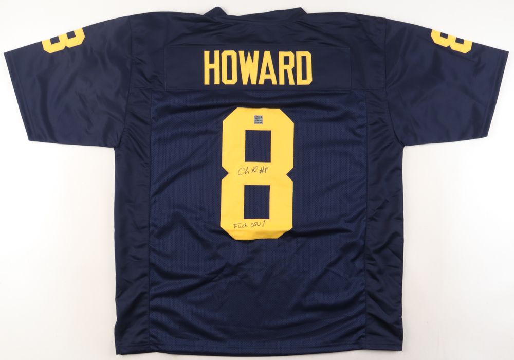 Chris Howard Signed Jersey Inscribed "F*** OSU!" (Playball Ink) at PristineAuction.com Chris Howard Signed Jersey Inscribed "F*** OSU!" (Playball Ink) at PristineAuction.com