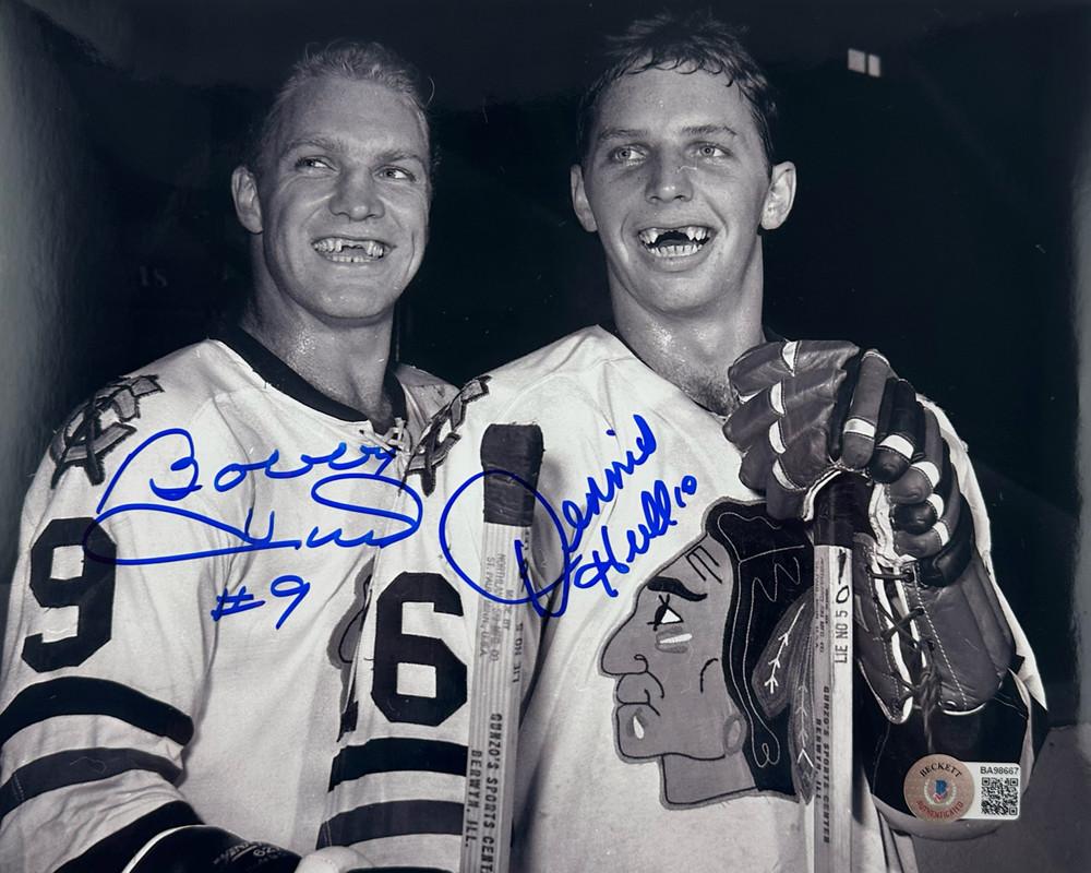 Bobby Hull & Dennis Hull Signed Blackhawks 8x10 Photo (Beckett) at PristineAuction.com Bobby Hull & Dennis Hull Signed Blackhawks 8x10 Photo (Beckett) at PristineAuction.com