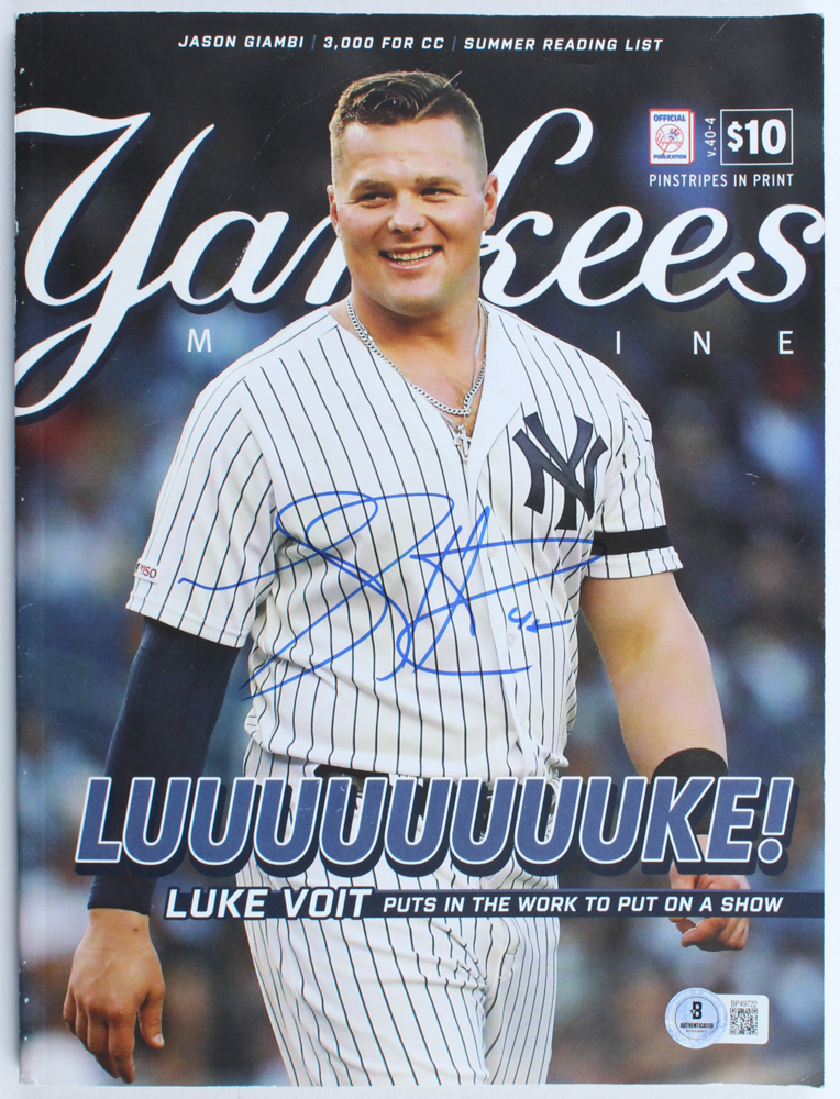 Luke Voit Signed 2019 "Yankees Magazine" Magazine (Beckett) | Pristine ...
