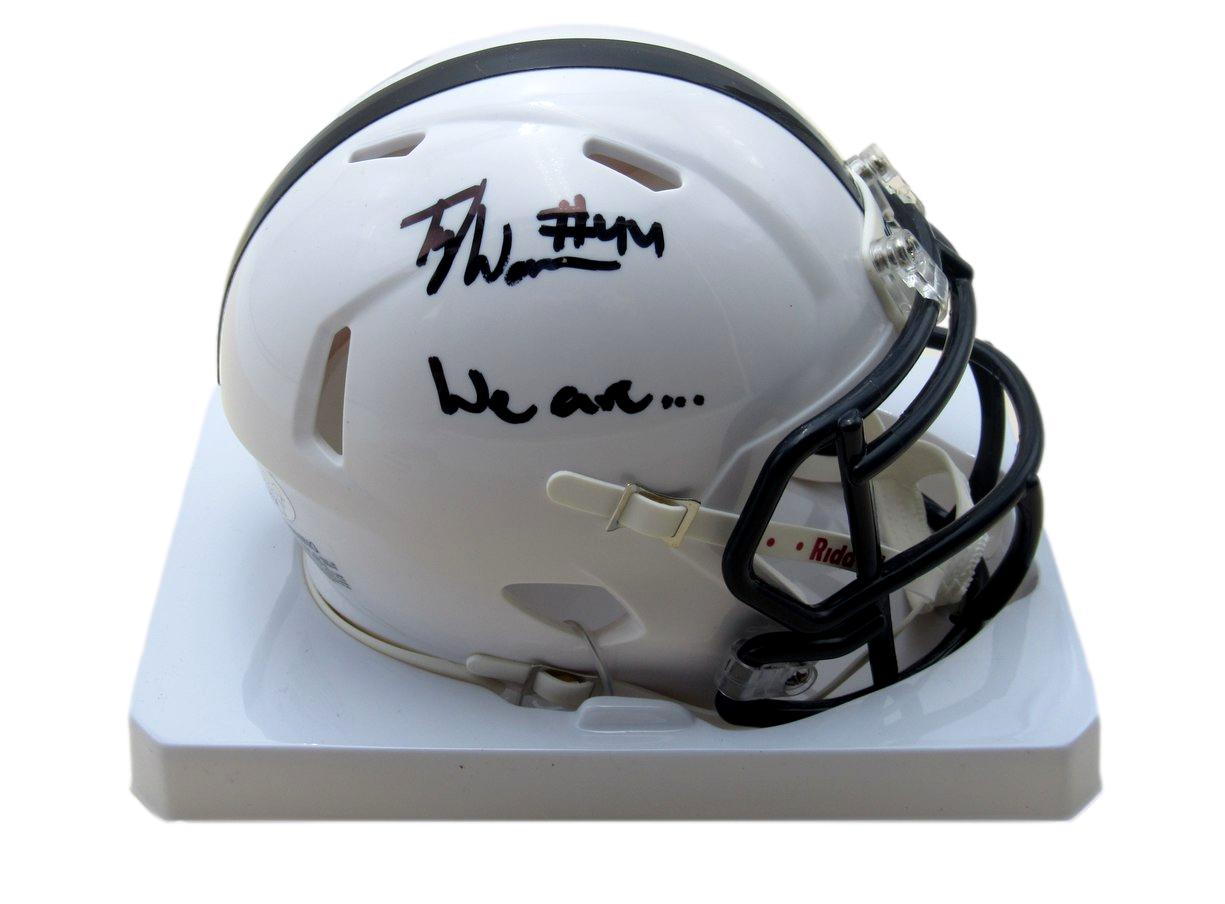 Ty Warren Signed Penn State Nittany Lions Speed Mini Helmet Inscribed "We Are" (JSA) at PristineAuction.com Ty Warren Signed Penn State Nittany Lions Speed Mini Helmet Inscribed "We Are" (JSA) at PristineAuction.com