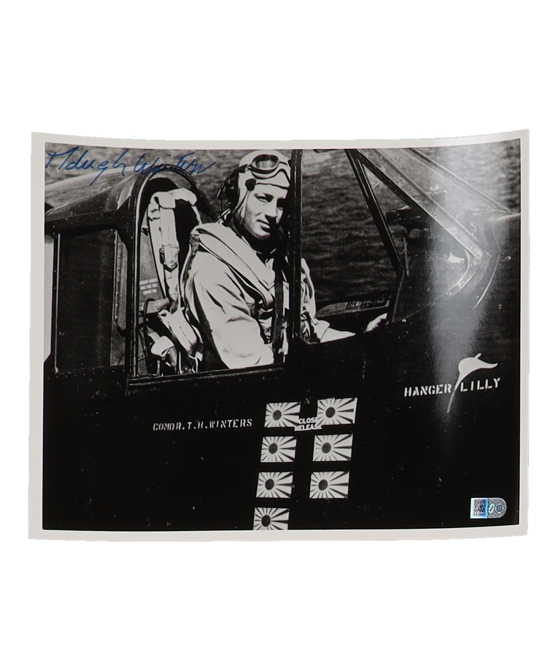 T.W. Hugh Winters Signed 8x10 Photo WWII Navy F6F Hellcat Ace 8 Victories (AIV) VF-19 at PristineAuction.com T.W. Hugh Winters Signed 8x10 Photo WWII Navy F6F Hellcat Ace 8 Victories (AIV) VF-19 at PristineAuction.com