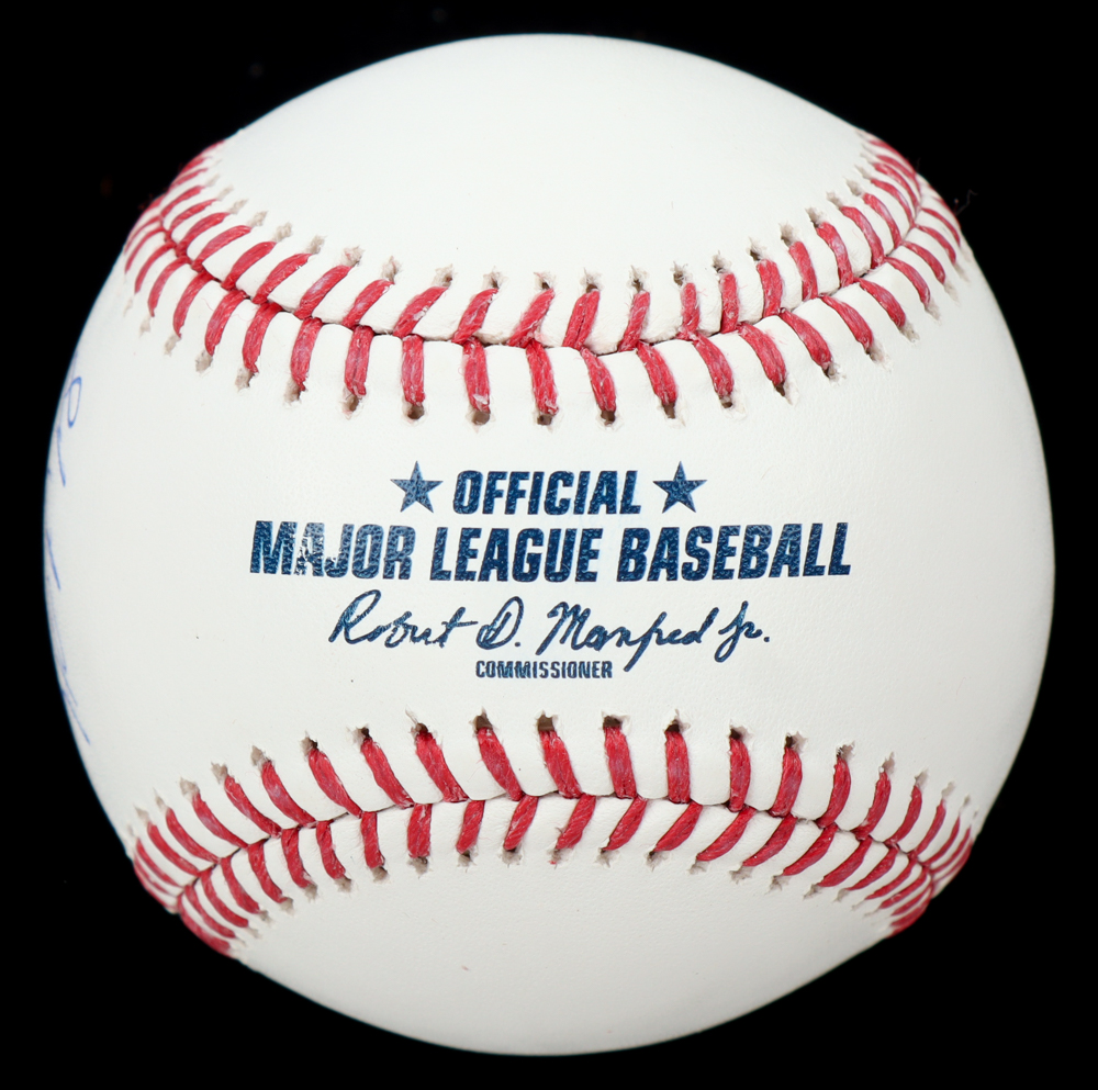 Vladimir Guerrero Sr. Signed Hall of Fame Logo OML Baseball Inscribed "HOF 18" (Beckett) at PristineAuction.com Vladimir Guerrero Sr. Signed Hall of Fame Logo OML Baseball Inscribed "HOF 18" (Beckett) at PristineAuction.com