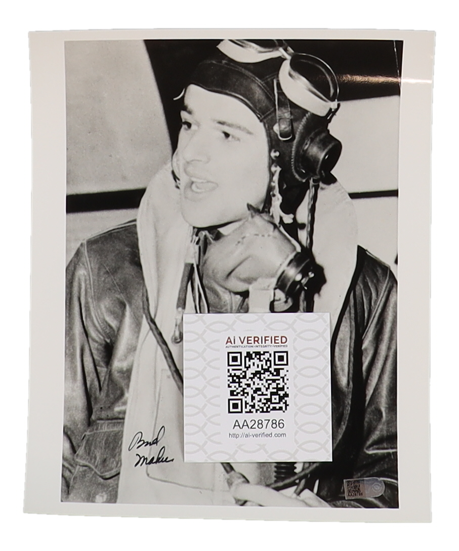 Walker "Bud" Mahurin Signed 8x10 Photo WWII 56th FG Ace 24.25 Victories (AIV) at PristineAuction.com Walker "Bud" Mahurin Signed 8x10 Photo WWII 56th FG Ace 24.25 Victories (AIV) at PristineAuction.com
