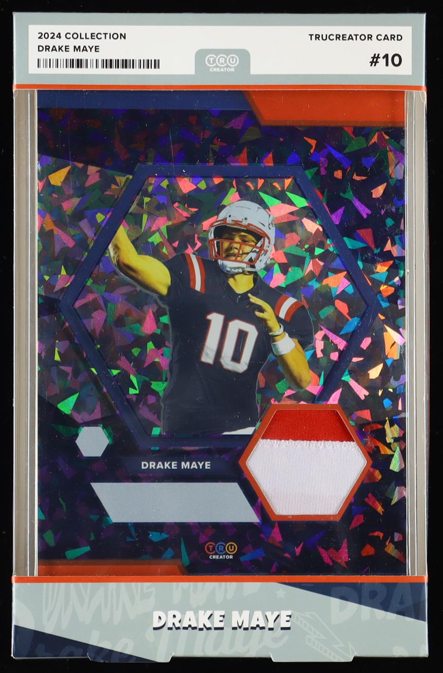 Drake Maye 2024 TruSport Jumbo Trucreator Card #10 #JC-DM Rookie Card at PristineAuction.com Drake Maye 2024 TruSport Jumbo Trucreator Card #10 #JC-DM Rookie Card at PristineAuction.com