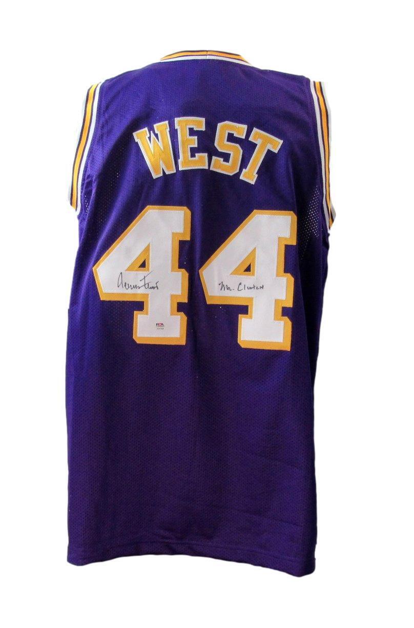 Jerry West Signed Jersey Inscribed "Mr. Clutch" (PSA) at PristineAuction.com Jerry West Signed Jersey Inscribed "Mr. Clutch" (PSA) at PristineAuction.com