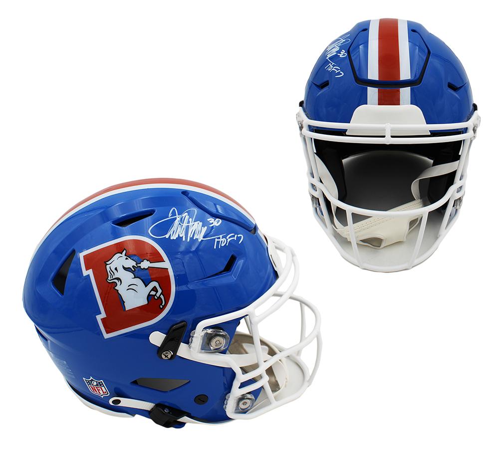 Terrell Davis Signed Broncos Full-Size Authentic On-Field Throwback Alternate Speedflex Helmet Inscribed "HOF 17" (Radtke) at PristineAuction.com Terrell Davis Signed Broncos Full-Size Authentic On-Field Throwback Alternate Speedflex Helmet Inscribed "HOF 17" (Radtke) at PristineAuction.com