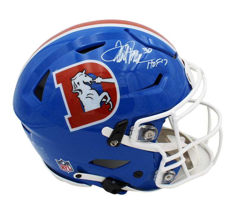 Terrell Davis Signed Broncos Full-Size Authentic On-Field Throwback Alternate Speedflex Helmet Inscribed "HOF 17" (Radtke) at PristineAuction.com Terrell Davis Signed Broncos Full-Size Authentic On-Field Throwback Alternate Speedflex Helmet Inscribed "HOF 17" (Radtke) at PristineAuction.com