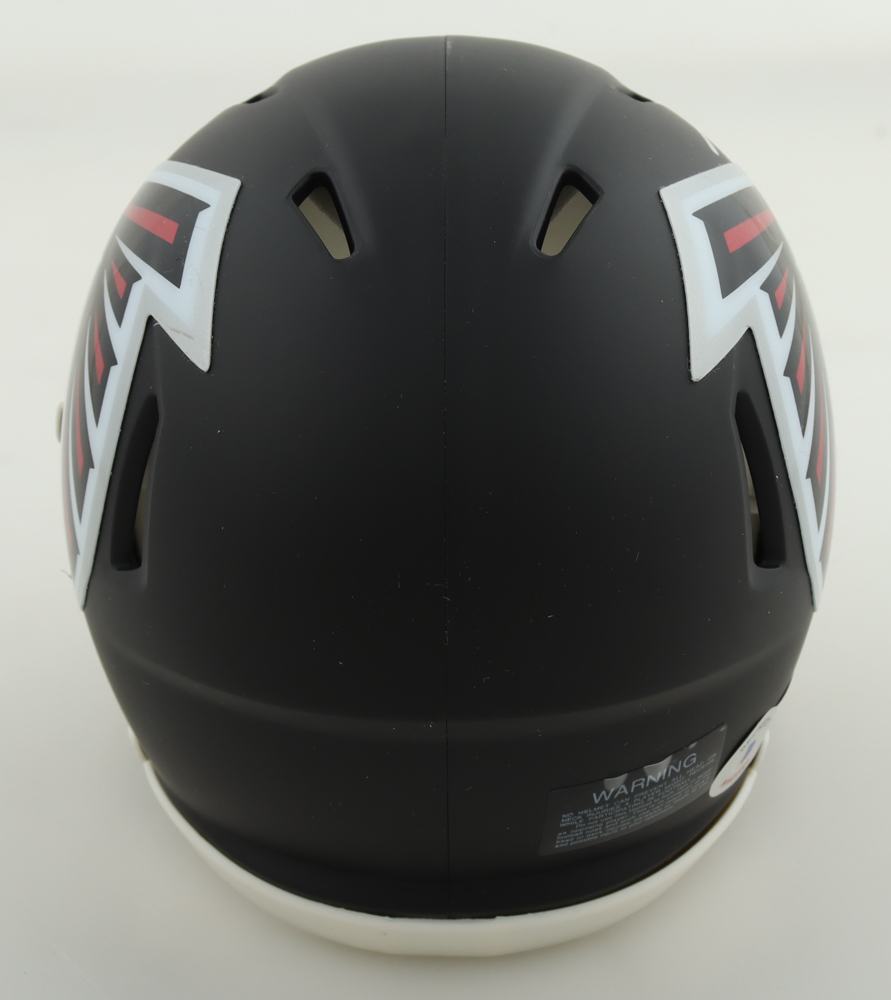 Michael Vick Signed Falcons Matte Black Speed Mini Helmet (Beckett) at PristineAuction.com Michael Vick Signed Falcons Matte Black Speed Mini Helmet (Beckett) at PristineAuction.com