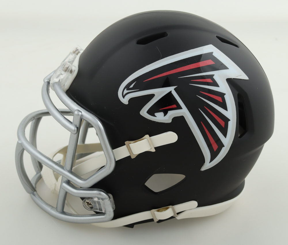 Michael Vick Signed Falcons Matte Black Speed Mini Helmet (Beckett) at PristineAuction.com Michael Vick Signed Falcons Matte Black Speed Mini Helmet (Beckett) at PristineAuction.com