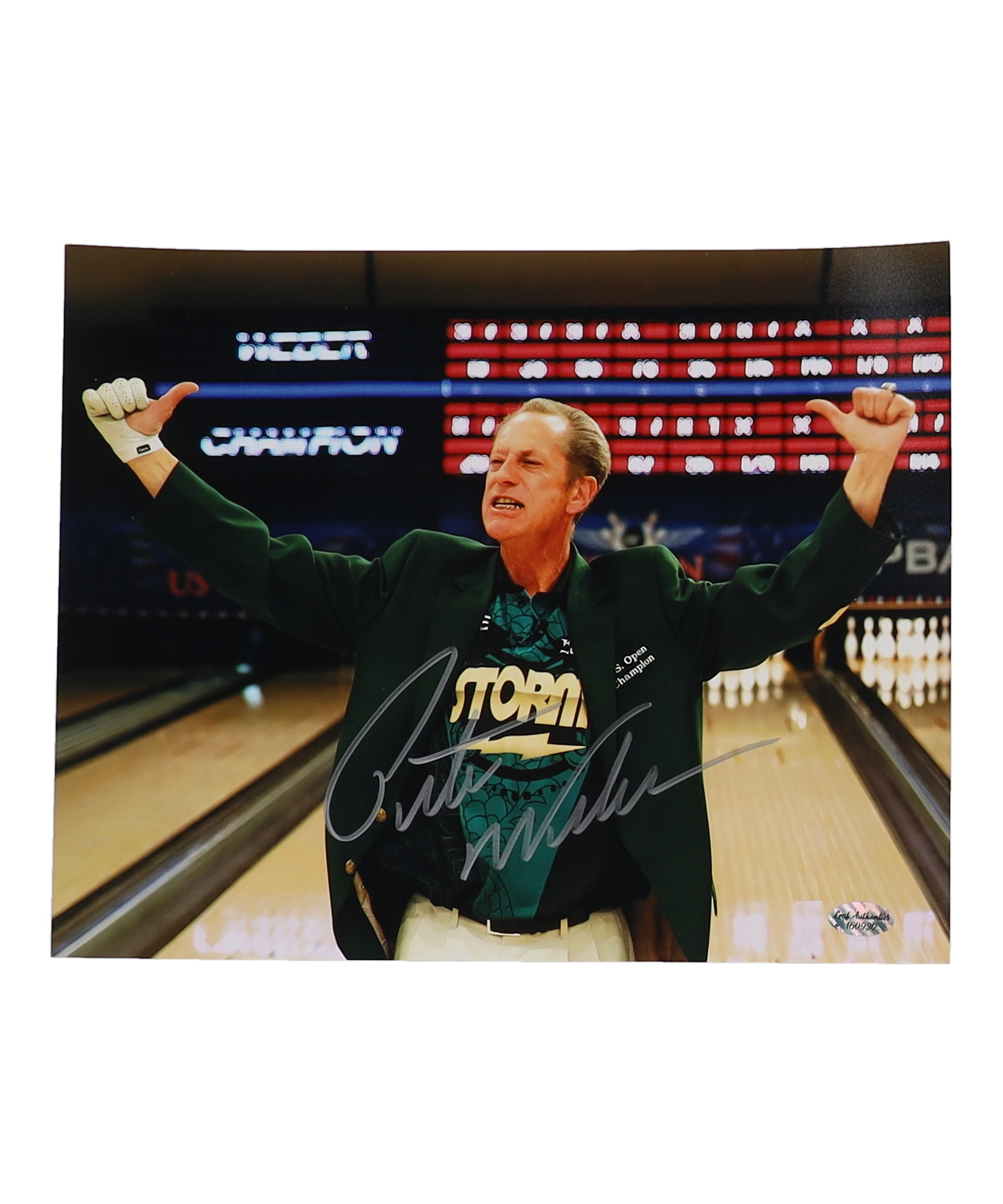 Pete Weber Signed 8x10 Photo (Leaf) | Pristine Auction, image size:1476x1771