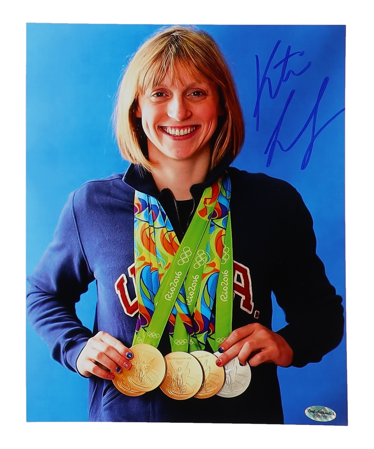 Katie Ledecky Signed Team USA 8x10 Photo (Leaf) at PristineAuction.com Katie Ledecky Signed Team USA 8x10 Photo (Leaf) at PristineAuction.com