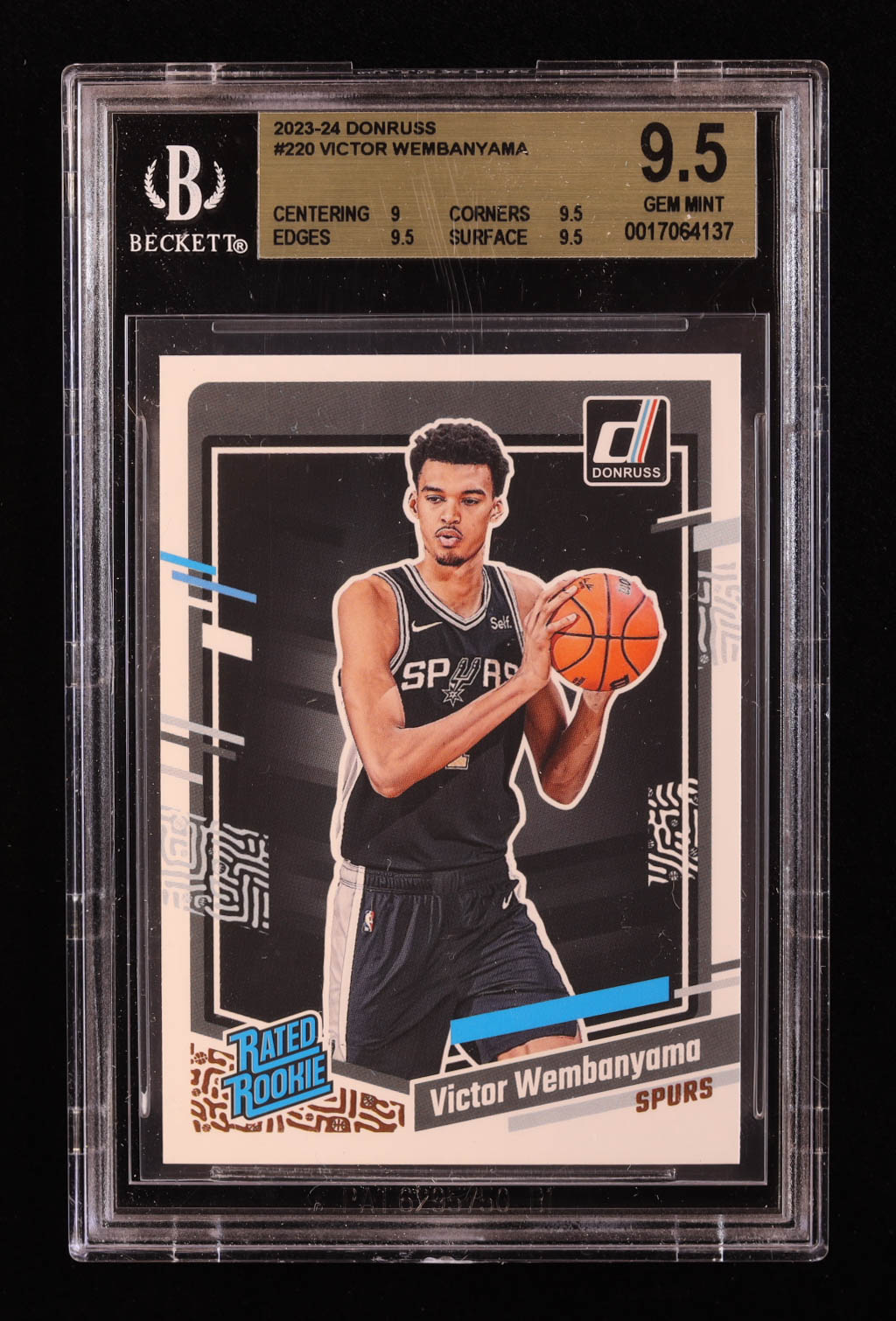 Victor Wembanyama 2023-24 Donruss #220 RC (BGS 9.5) at PristineAuction.com Victor Wembanyama 2023-24 Donruss #220 RC (BGS 9.5) at PristineAuction.com