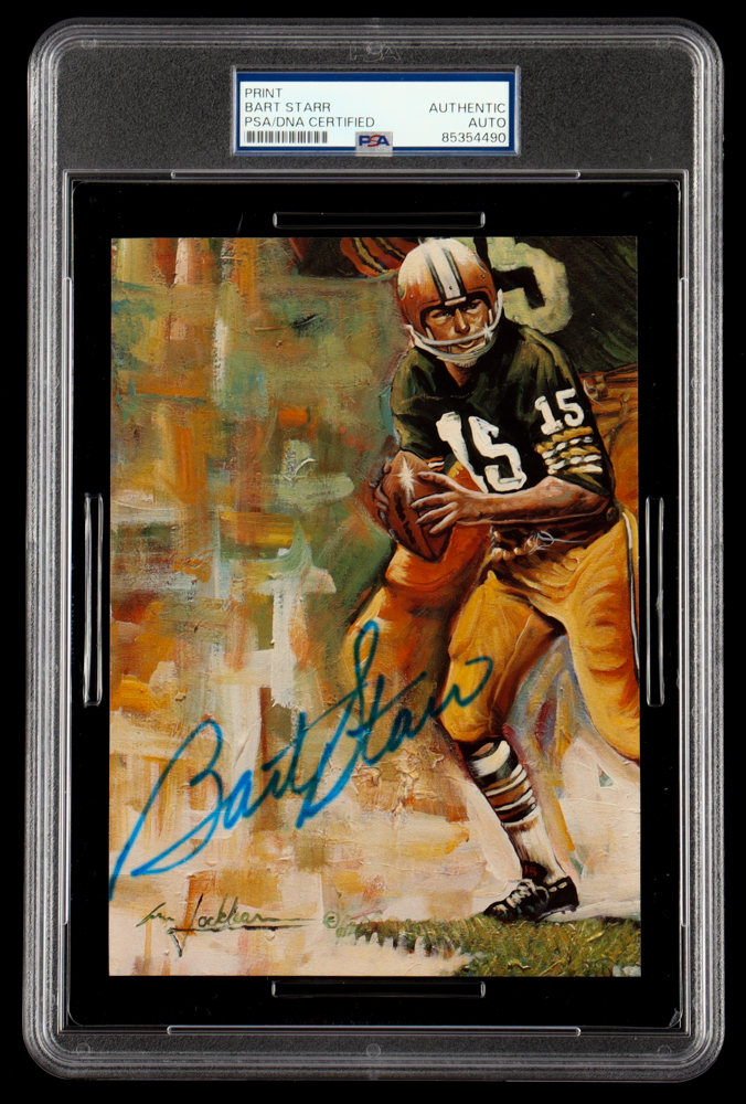 Bart Starr Signed Packers 5x7 Art Print (PSA) at PristineAuction.com Bart Starr Signed Packers 5x7 Art Print (PSA) at PristineAuction.com