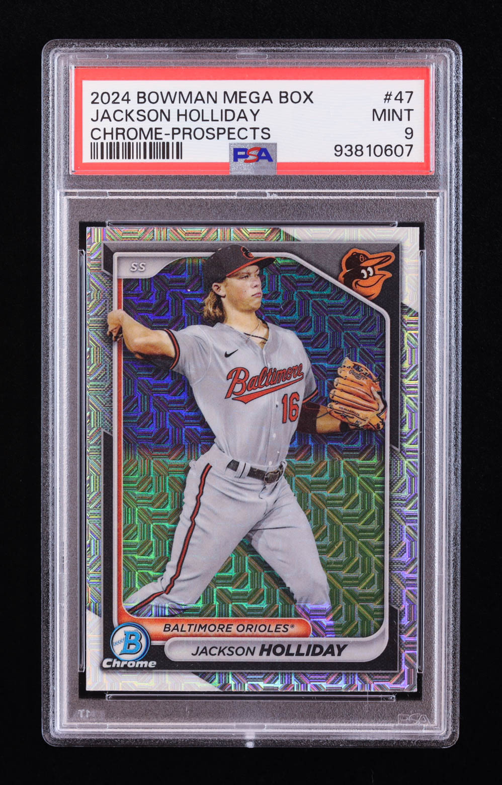 Jackson Holliday 2024 Bowman Chrome Mega Box Prospects #BCP47 RC (PSA 9) at PristineAuction.com Jackson Holliday 2024 Bowman Chrome Mega Box Prospects #BCP47 RC (PSA 9) at PristineAuction.com
