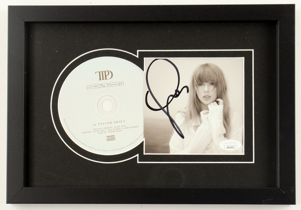 Taylor Swift Signed Custom Framed "The Tortured Poets Department" CD Album Insert Display With Disc (JSA) at PristineAuction.com Taylor Swift Signed Custom Framed "The Tortured Poets Department" CD Album Insert Display With Disc (JSA) at PristineAuction.com