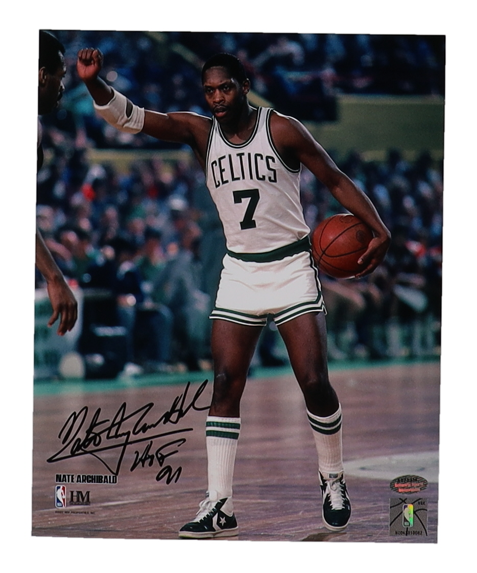 Nate "Tiny" Archibald Signed Celtics 8x10 Photo Inscribed "HOF 91" (Schwartz) at PristineAuction.com Nate "Tiny" Archibald Signed Celtics 8x10 Photo Inscribed "HOF 91" (Schwartz) at PristineAuction.com