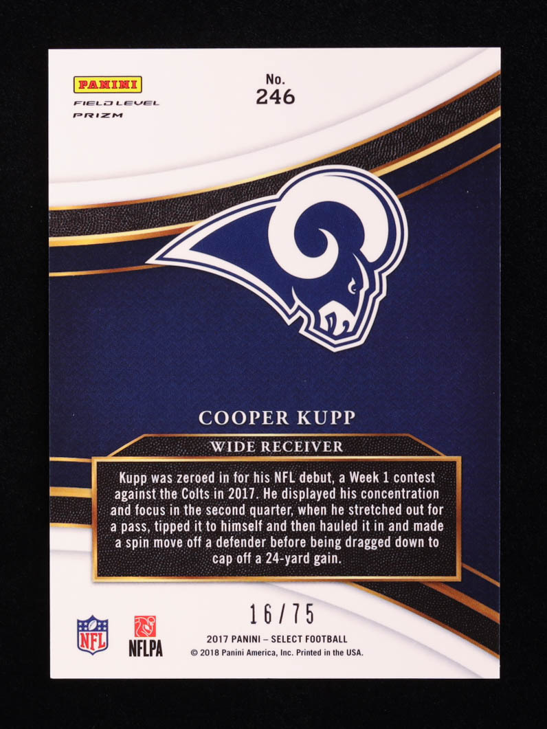 Cooper Kupp 2017 Select Prizm Copper #246 RC #16/75 at PristineAuction.com Cooper Kupp 2017 Select Prizm Copper #246 RC #16/75 at PristineAuction.com