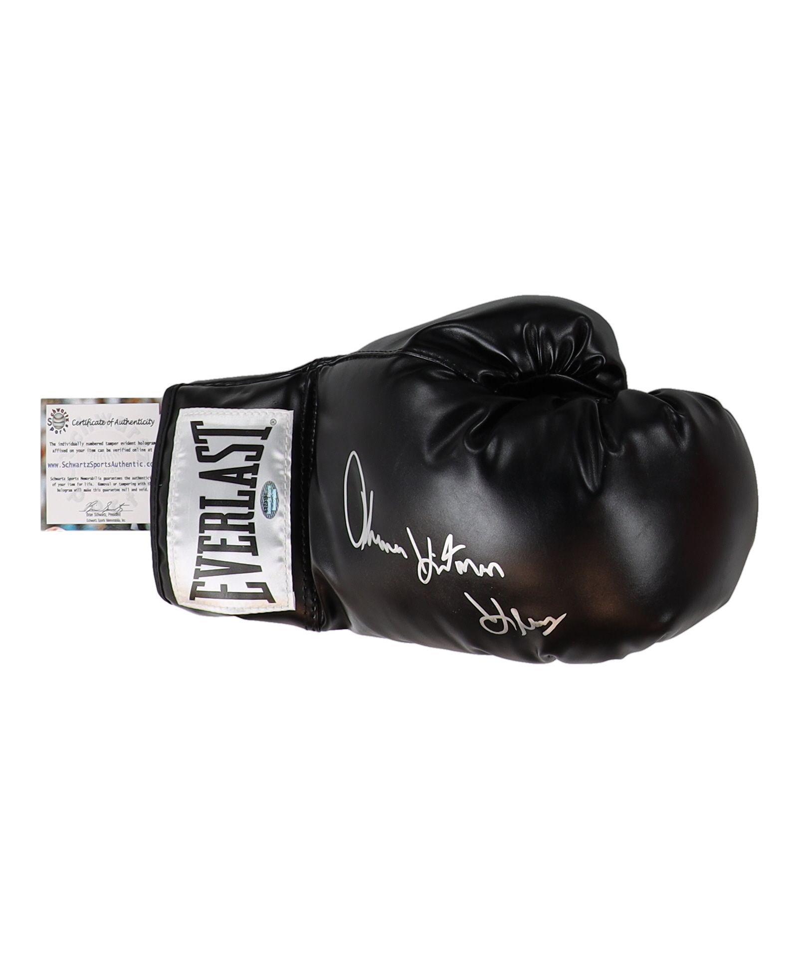 Thomas Hearns Signed Everlast Boxing Glove Inscribed "Hitman" (Schwartz) at PristineAuction.com Thomas Hearns Signed Everlast Boxing Glove Inscribed "Hitman" (Schwartz) at PristineAuction.com