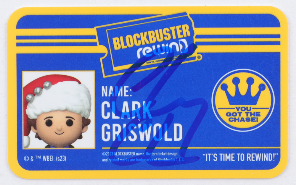 Chevy Chase Signed Blockbuster Rewind Chase Card (JSA) at PristineAuction.com Chevy Chase Signed Blockbuster Rewind Chase Card (JSA) at PristineAuction.com