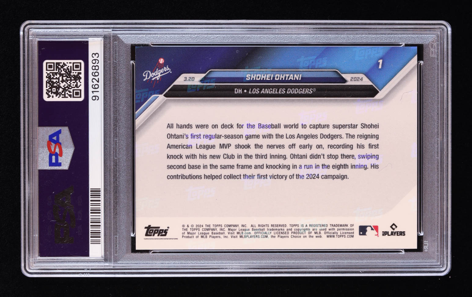 Shohei Ohtani 2024 Topps Now #1 (PSA 10) at PristineAuction.com Shohei Ohtani 2024 Topps Now #1 (PSA 10) at PristineAuction.com